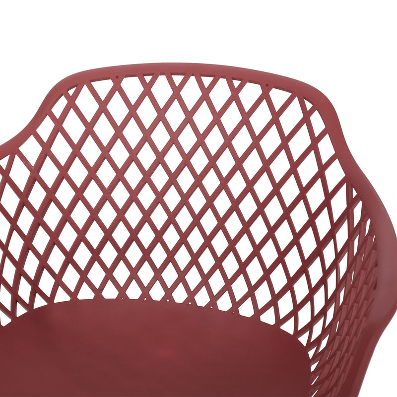 Set of two Noble House Poppy chairs with upholstered seats and wooden legs, modern design for dining or living spaces.