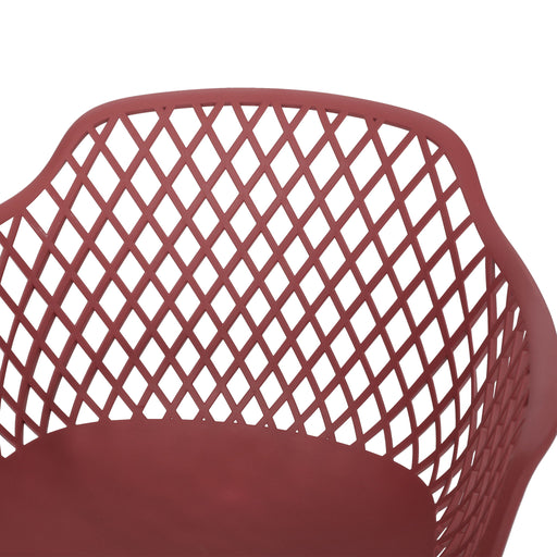 Set of two Noble House Poppy chairs with upholstered seats and wooden legs, modern design for dining or living spaces.