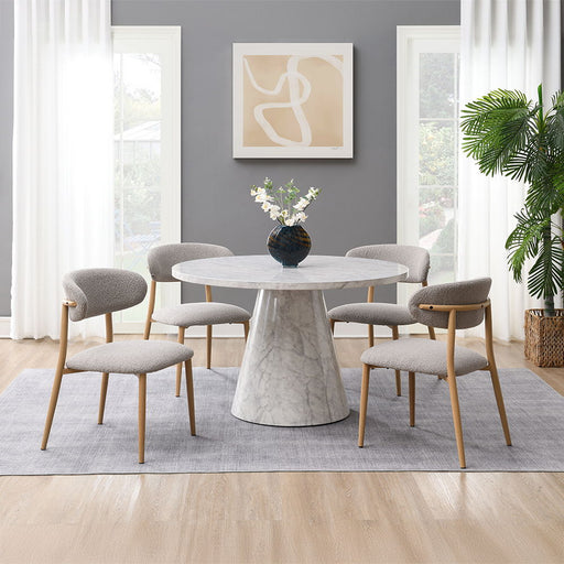 Kacey - Round Dining Table - Engineered Stone - R&R Furniture Gallery (Fountain Valley, CA)