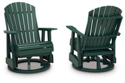 Shell Beach - Swivel Glider Chair - Green - R&R Furniture Gallery (Fountain Valley, CA)