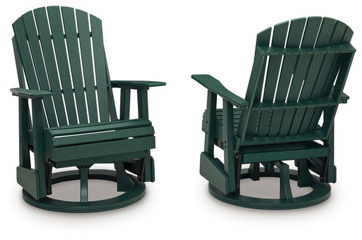 Shell Beach - Swivel Glider Chair - Green - R&R Furniture Gallery (Fountain Valley, CA)