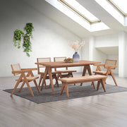 Velentina - Bench - Rattan & Natural - R&R Furniture Gallery (Fountain Valley, CA)