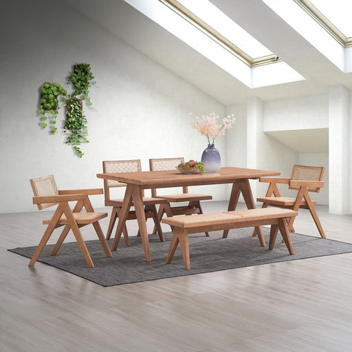 Velentina - Bench - Rattan & Natural - R&R Furniture Gallery (Fountain Valley, CA)