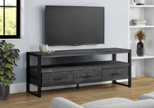 TV Stand, Console, Media Entertainment Center, Storage Solution Drawers - Black - R&R Furniture Gallery (Fountain Valley, CA)