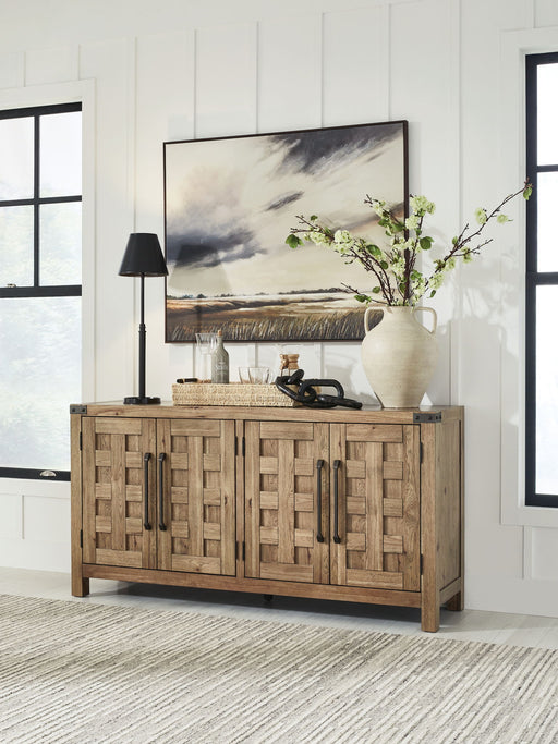 Ridgester - Dining Room Server - Light Brown - R&R Furniture Gallery (Fountain Valley, CA)