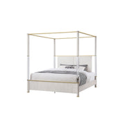 Malco - 4 Post Bed With Upholstered Headboard - R&R Furniture Gallery (Fountain Valley, CA)
