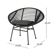 Cordella - Outdoor Woven Wicker Chairs With Cushions, (Set of 2) - R&R Furniture Gallery (Fountain Valley, CA)