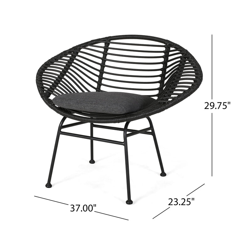 Cordella - Outdoor Woven Wicker Chairs With Cushions, (Set of 2) - R&R Furniture Gallery (Fountain Valley, CA)