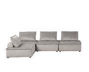 Lilola Home Anna modular sofa in a modern stationary sectional design with plush cushions and sleek fabric upholstery.