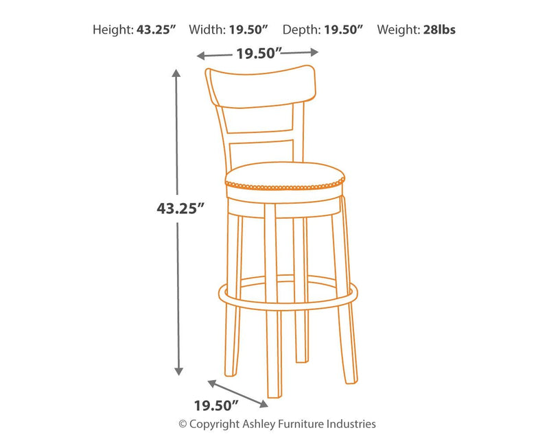 Pinnadel - Swivel Barstool - R&R Furniture Gallery (Fountain Valley, CA)