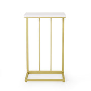 Modern Glam C-Shape End Table by Noble House, stylish chair side table with a sleek design and contemporary finish.