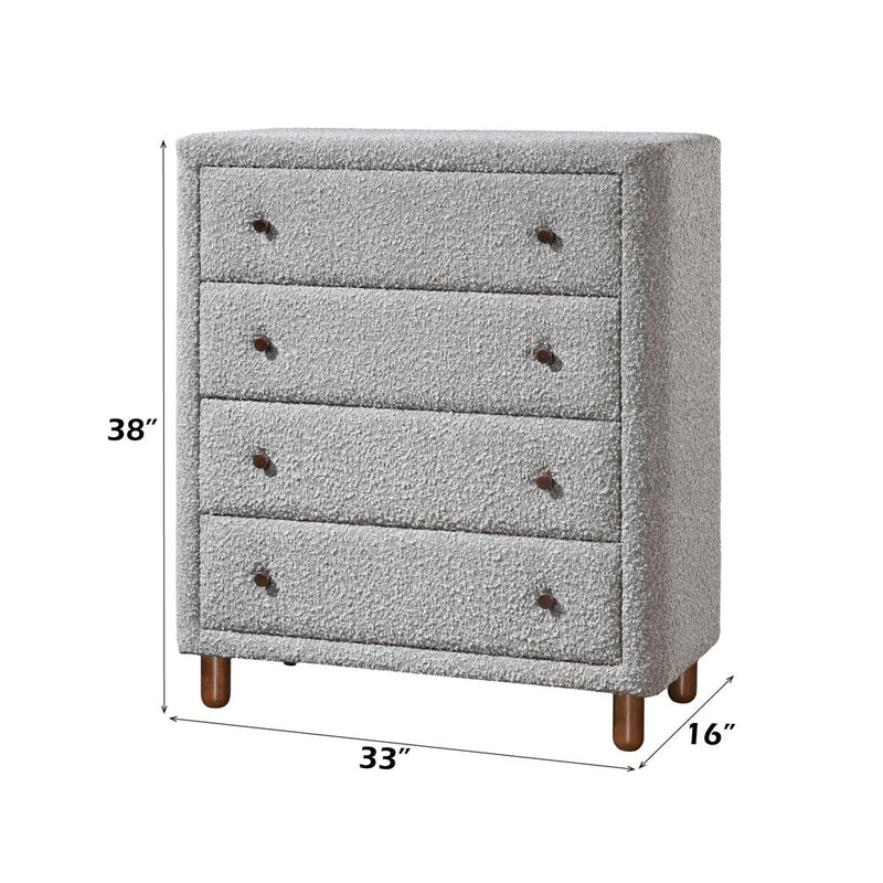 Cleo - Chest - Gray Boucle - R&R Furniture Gallery (Fountain Valley, CA)