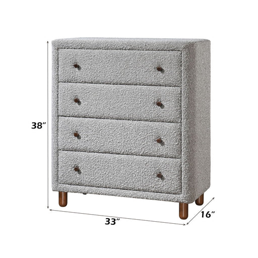 Cleo - Chest - Gray Boucle - R&R Furniture Gallery (Fountain Valley, CA)