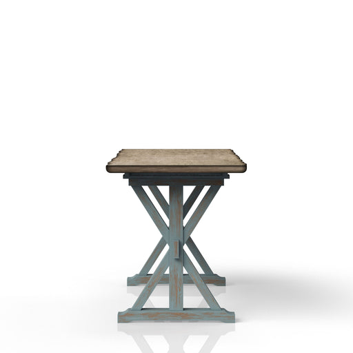 X Based Counter Height Dining Table - Aqua Blue - R&R Furniture Gallery (Fountain Valley, CA)