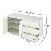 Sideboard, Wide Storage With 2 Doors And 3 Drawers - R&R Furniture Gallery (Fountain Valley, CA)