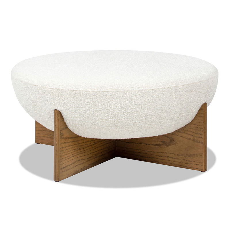Bali - Round Upholstered Ottoman - R&R Furniture Gallery (Fountain Valley, CA)