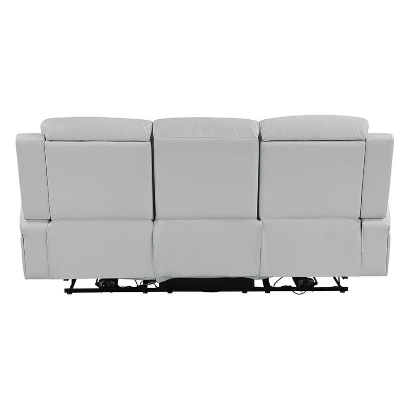Elonzo - Power Motion Sofa With LED, Power Headrest & Speaker - Light Gray - R&R Furniture Gallery (Fountain Valley, CA)