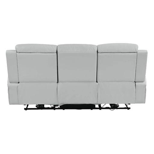 Elonzo - Power Motion Sofa With LED, Power Headrest & Speaker - Light Gray - R&R Furniture Gallery (Fountain Valley, CA)
