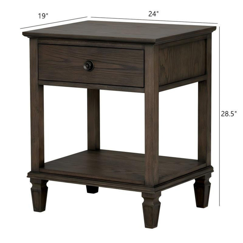Victoria - Bedside Table With Drawer And Shelf - R&R Furniture Gallery (Fountain Valley, CA)