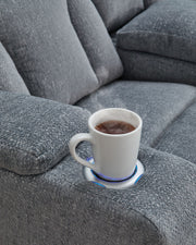 Studio Cave - Power Reclining Loveseat with Console - Steel - R&R Furniture Gallery (Fountain Valley, CA)