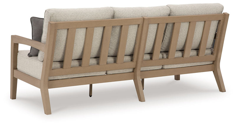 Hallow Creek - Sofa With Cushion - Driftwood - R&R Furniture Gallery (Fountain Valley, CA)