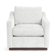 Classic Home Aspen accent arm chair with plush fabric, wooden legs, and a modern design, perfect for living room or bedroom seating.