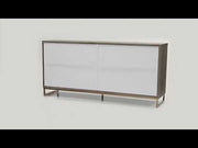 Paavan - Console Cabinet - White Marble Print Oak & Champagne - R&R Furniture Gallery (Fountain Valley, CA)