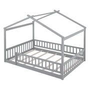 Bed House Bed Frame With Fence - R&R Furniture Gallery (Fountain Valley, CA)