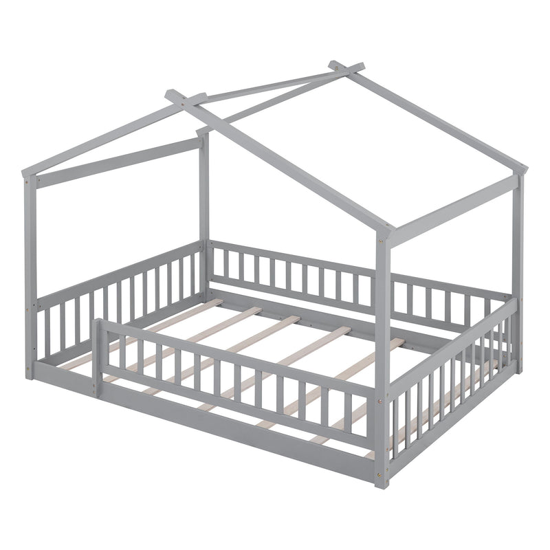 Bed House Bed Frame With Fence - R&R Furniture Gallery (Fountain Valley, CA)