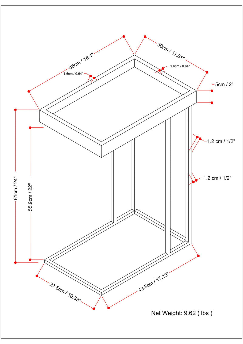 Gallagher - Handcrafted C Side Table - R&R Furniture Gallery (Fountain Valley, CA)