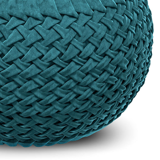 Grafton - Handcrafted Round Pouf - R&R Furniture Gallery (Fountain Valley, CA)