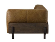 Blanca - Sofa - Chestnut Top Grain Leather & Rustic Oak - R&R Furniture Gallery (Fountain Valley, CA)