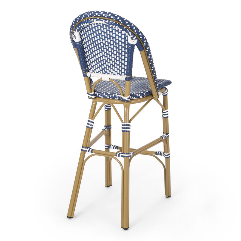 Outdoor Pe Rattan French Barstool Set - R&R Furniture Gallery (Fountain Valley, CA)