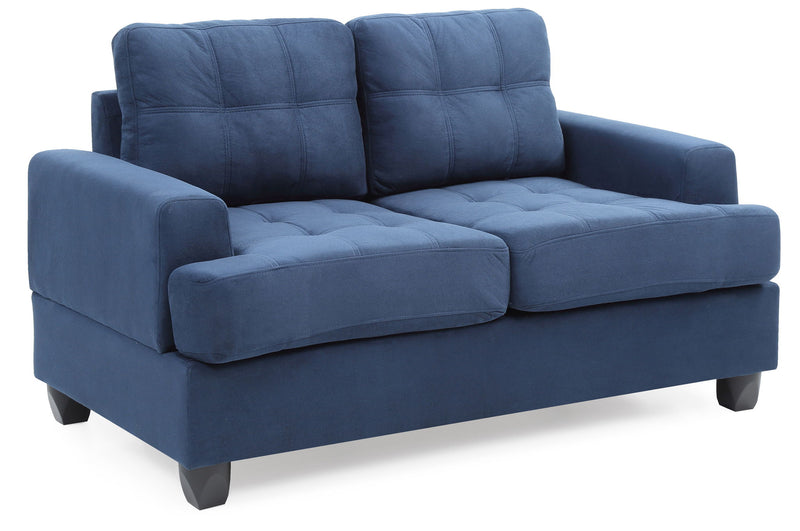 Stylish Glory Furniture stationary loveseat for two with modern design, cushioned seats, and sleek fabric upholstery.