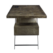 Brancaster - Executive Writing Desk With USB - Bronze Aluminum - R&R Furniture Gallery (Fountain Valley, CA)