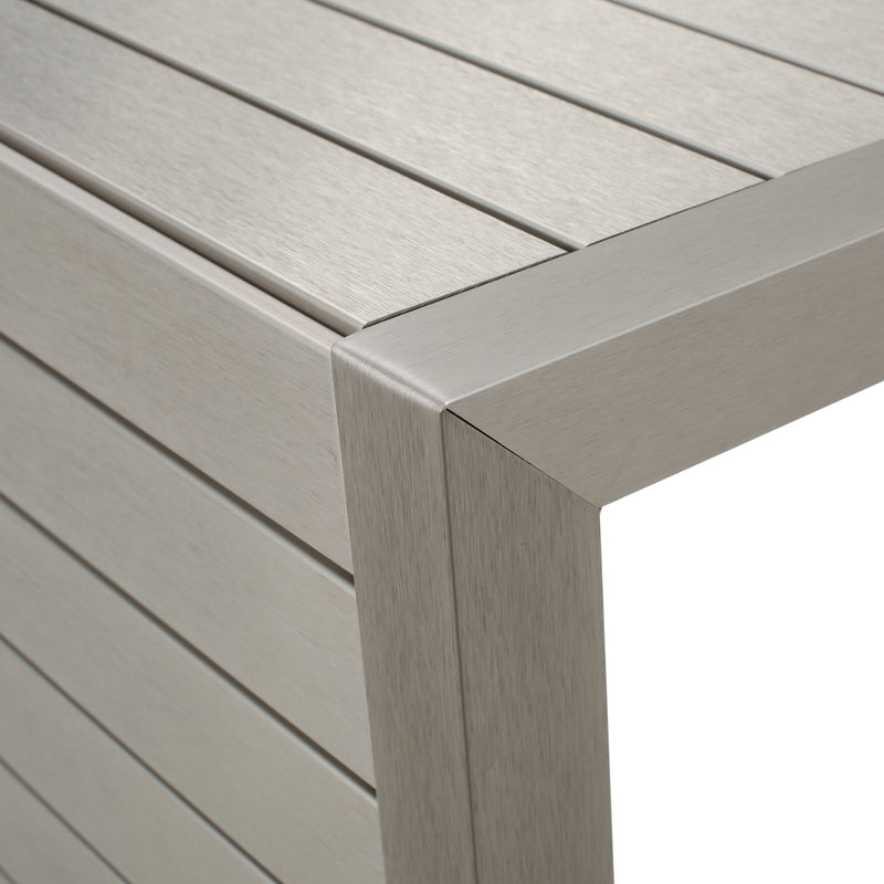 Aluminum Outdoor C - Shaped Side Table For Patio - R&R Furniture Gallery (Fountain Valley, CA)