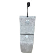 Fullar - Modular Console With Wireless Charger - Light Gary Chenille - R&R Furniture Gallery (Fountain Valley, CA)