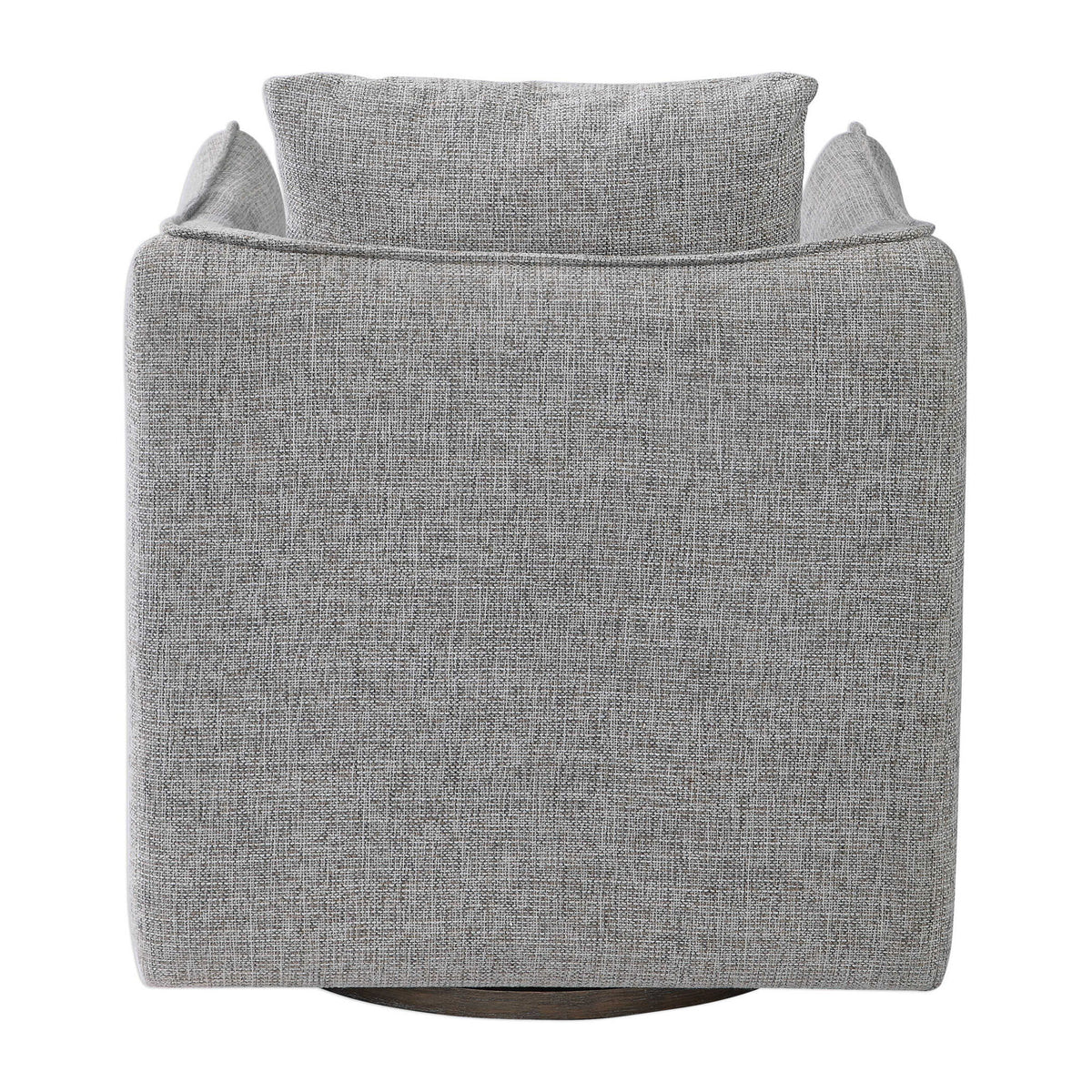 Uttermost Corben swivel chair with plush fabric upholstery, modern design, and a sturdy base, perfect for contemporary living spaces.