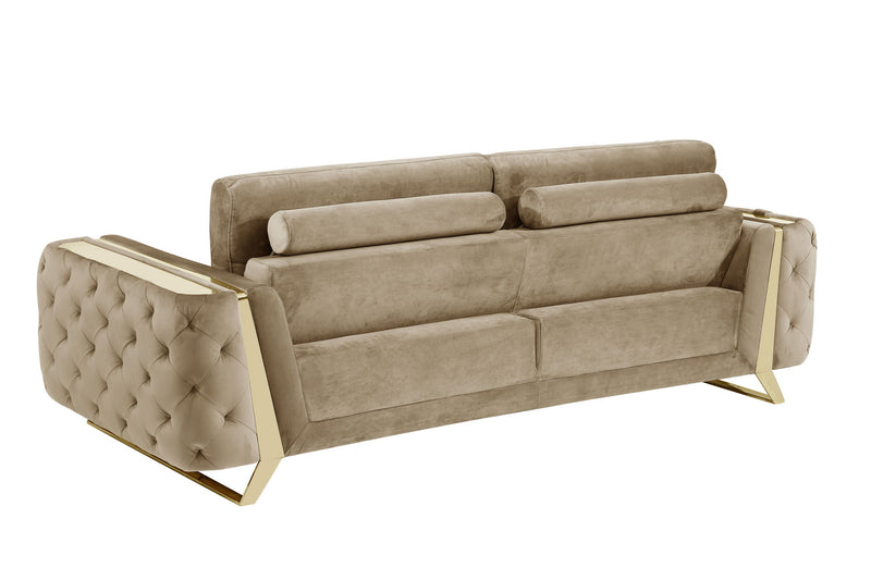 1051 - Contemporary Velvet Sofa - R&R Furniture Gallery (Fountain Valley, CA)