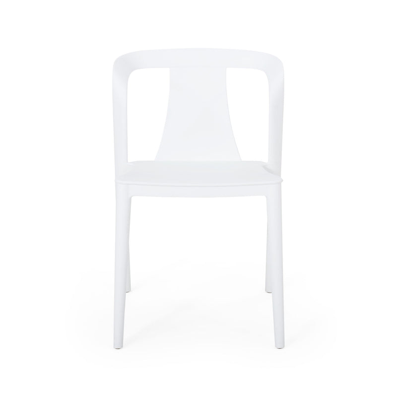 Set of two Noble House Orchid chairs with wooden legs and upholstered seats, modern design for dining or living spaces.