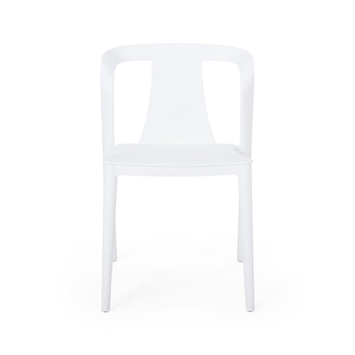 Set of two Noble House Orchid chairs with wooden legs and upholstered seats, modern design for dining or living spaces.