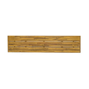 Pair of Noble House teak dining benches with sleek wooden design, ideal for kitchen or dining room seating.