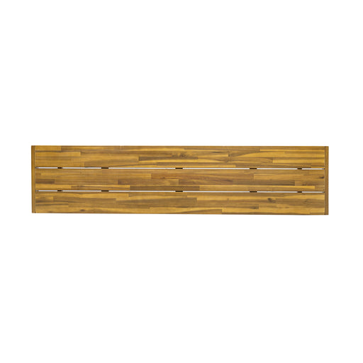 Pair of Noble House teak dining benches with sleek wooden design, ideal for kitchen or dining room seating.
