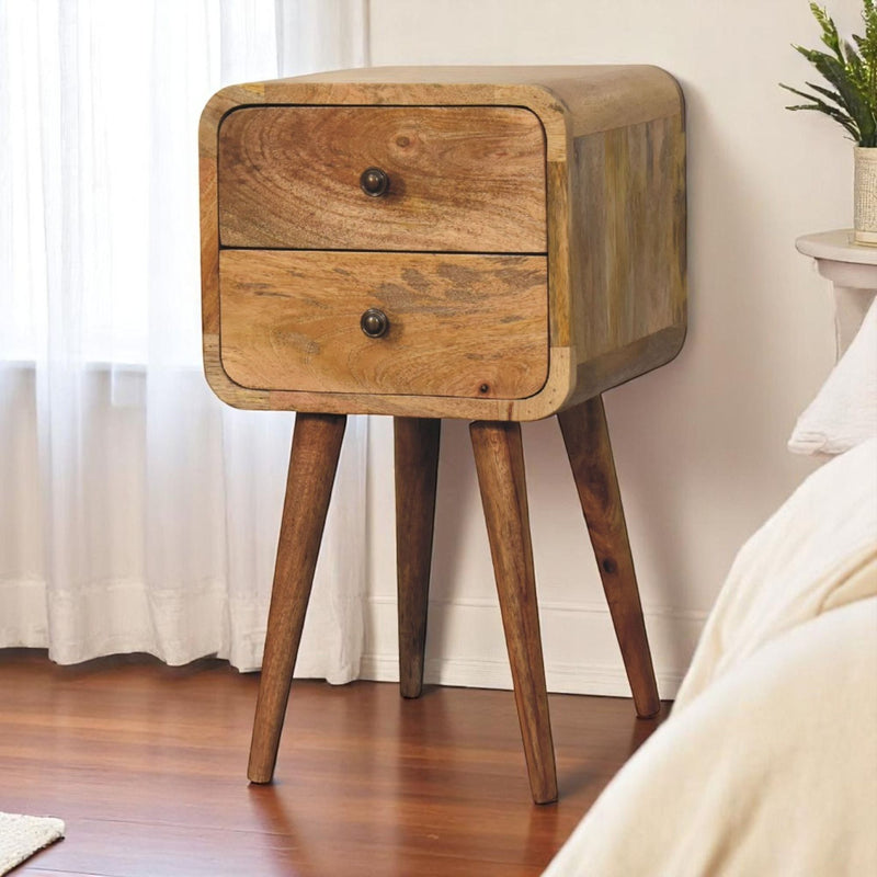 Curved Nightstand, - R&R Furniture Gallery (Fountain Valley, CA)