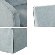 Traditional Design London Skirted Swivel Chair - R&R Furniture Gallery (Fountain Valley, CA)