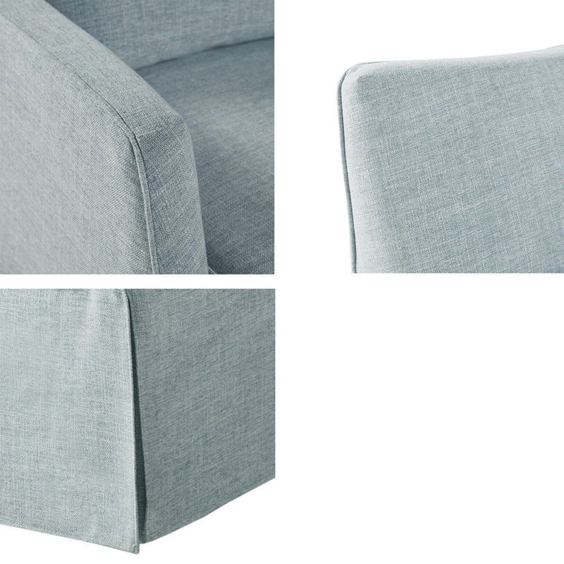 Traditional Design London Skirted Swivel Chair - R&R Furniture Gallery (Fountain Valley, CA)