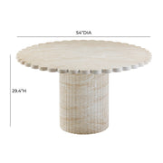 Blossom - Indoor / Outdoor Round Dining Table - Washed Travertine - R&R Furniture Gallery (Fountain Valley, CA)