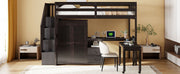 Loft Bed With Stairs, Bookshelf, Drawers, Desk & Wardrobe, Space Saving Multifunctional Furniture - R&R Furniture Gallery (Fountain Valley, CA)