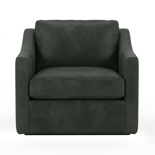 Classic Home Kipton swivel chair with a modern design, featuring a cushioned seat and backrest, and a sturdy metal base.