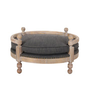 Round Pet Sofa, Wide Upholstered Pet Bed - Charcoal - R&R Furniture Gallery (Fountain Valley, CA)
